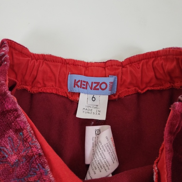 KENZO Bell Bottoms Wide Leg High Rise Velvet Abstract Size 5/6/7 Pants - Picture 2 of 9